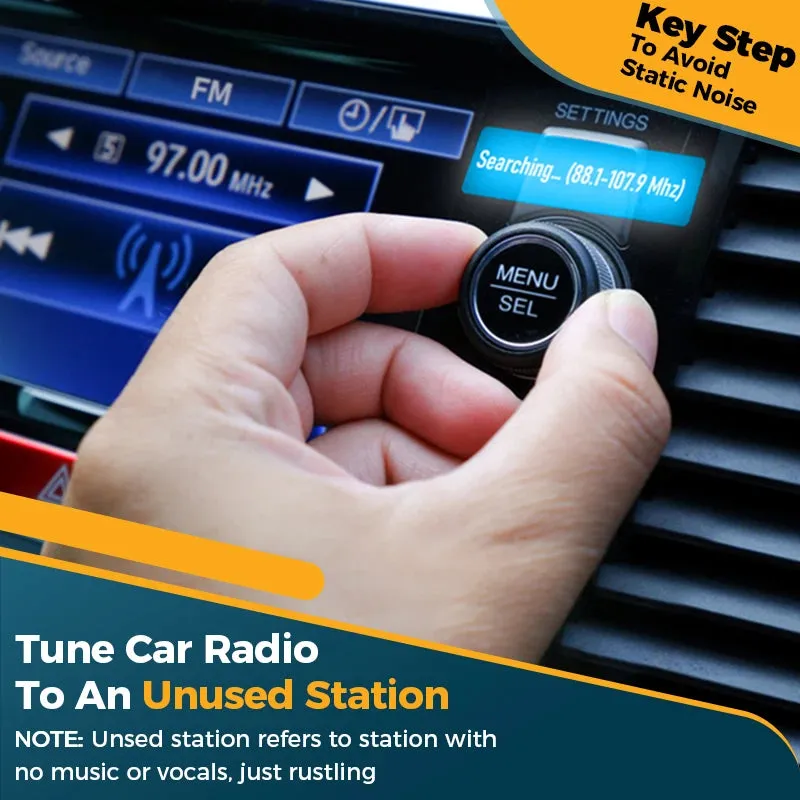 Bluetooth 5.3 FM Transmitter for Car with Dual Mics - Deep Bass Sound/48W PD & QC3.0 Charger