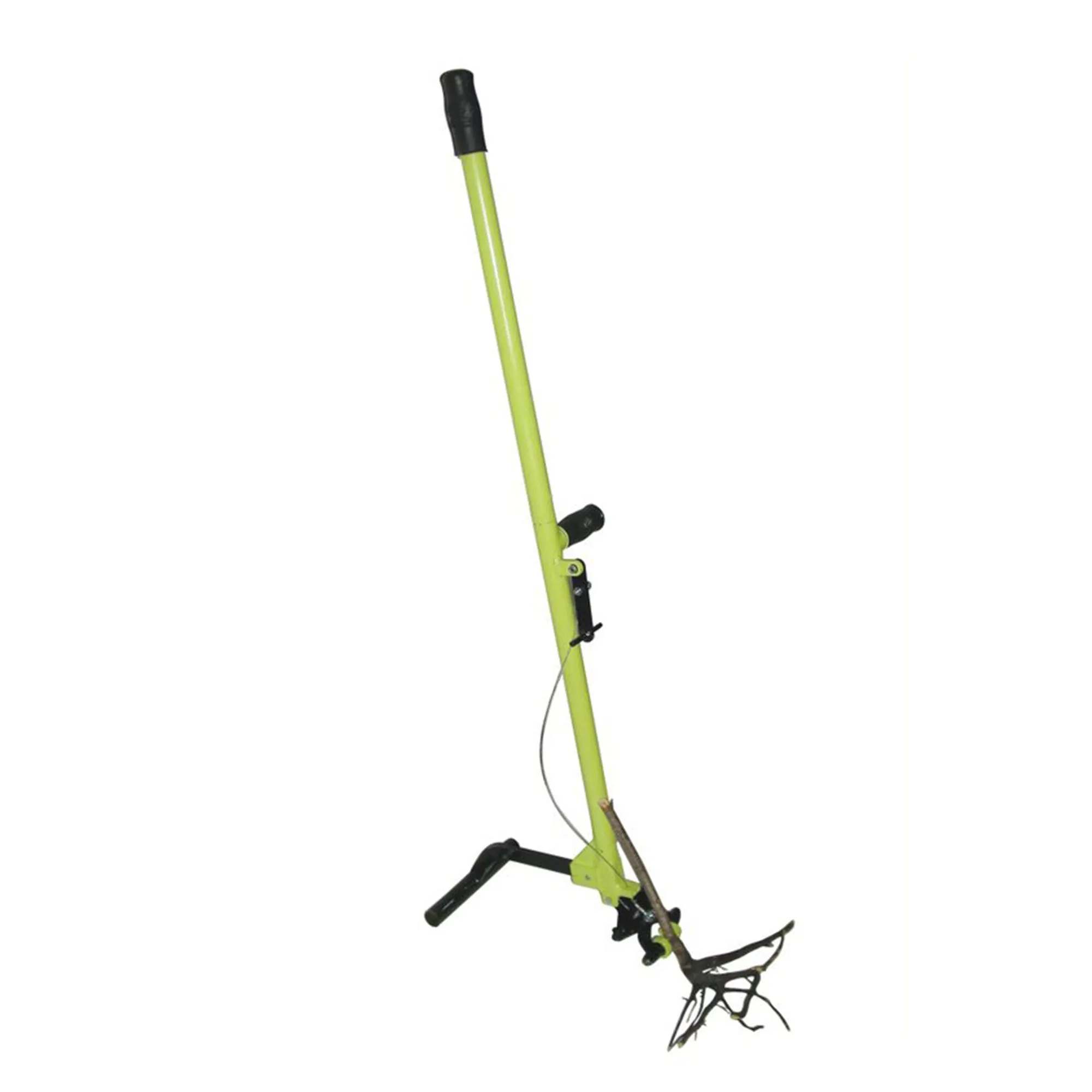 Brush Grubber Heavy Duty 4 Foot Steel Handled Shallow Root Lifting Tool, Green