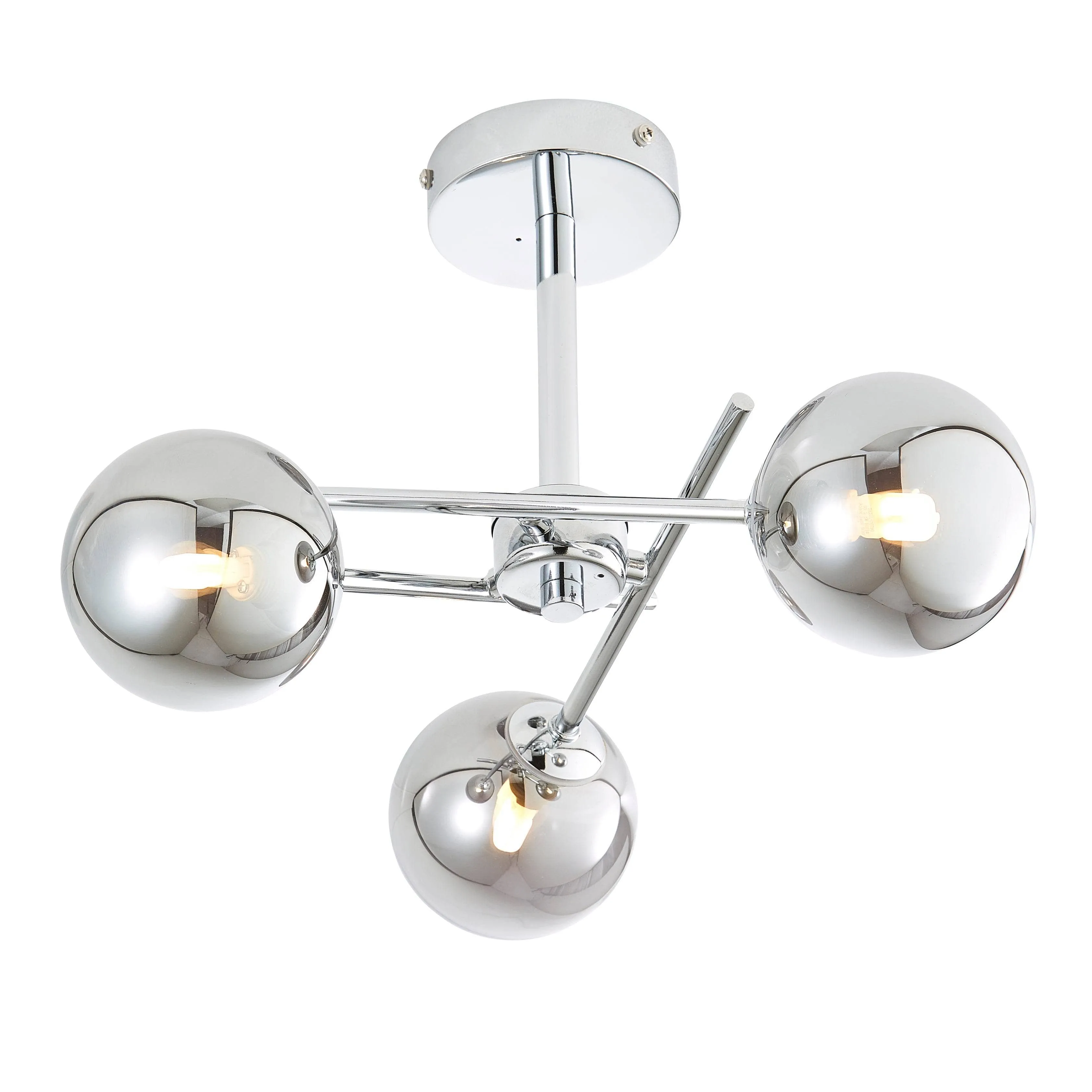 Cannes 3 Light Ceiling Light - Chrome