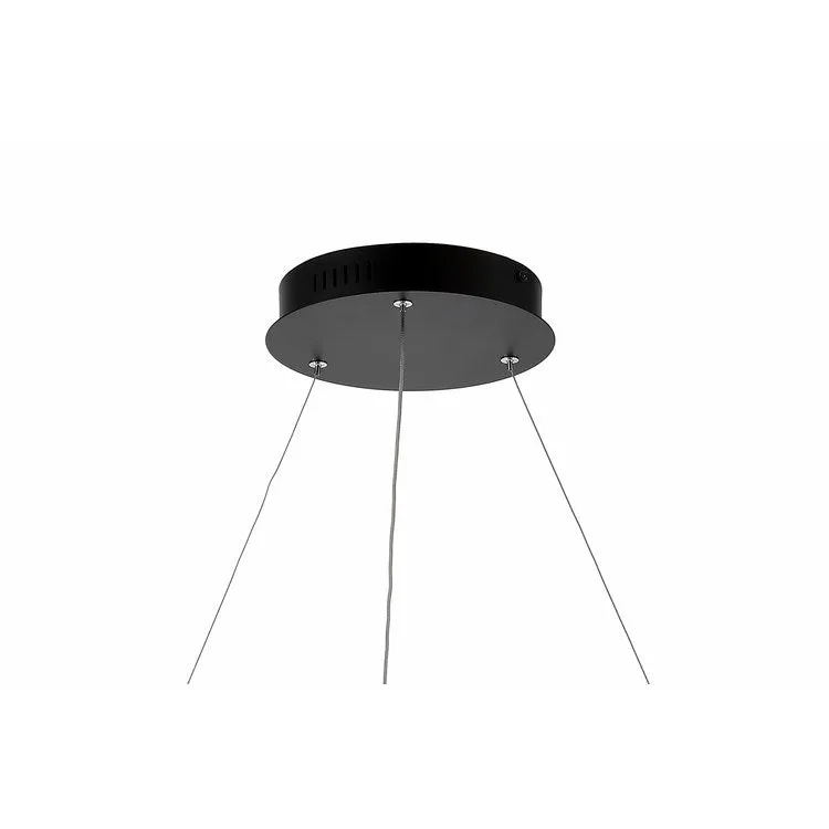 Circulo Single-Light LED Chandelier - Matte Black