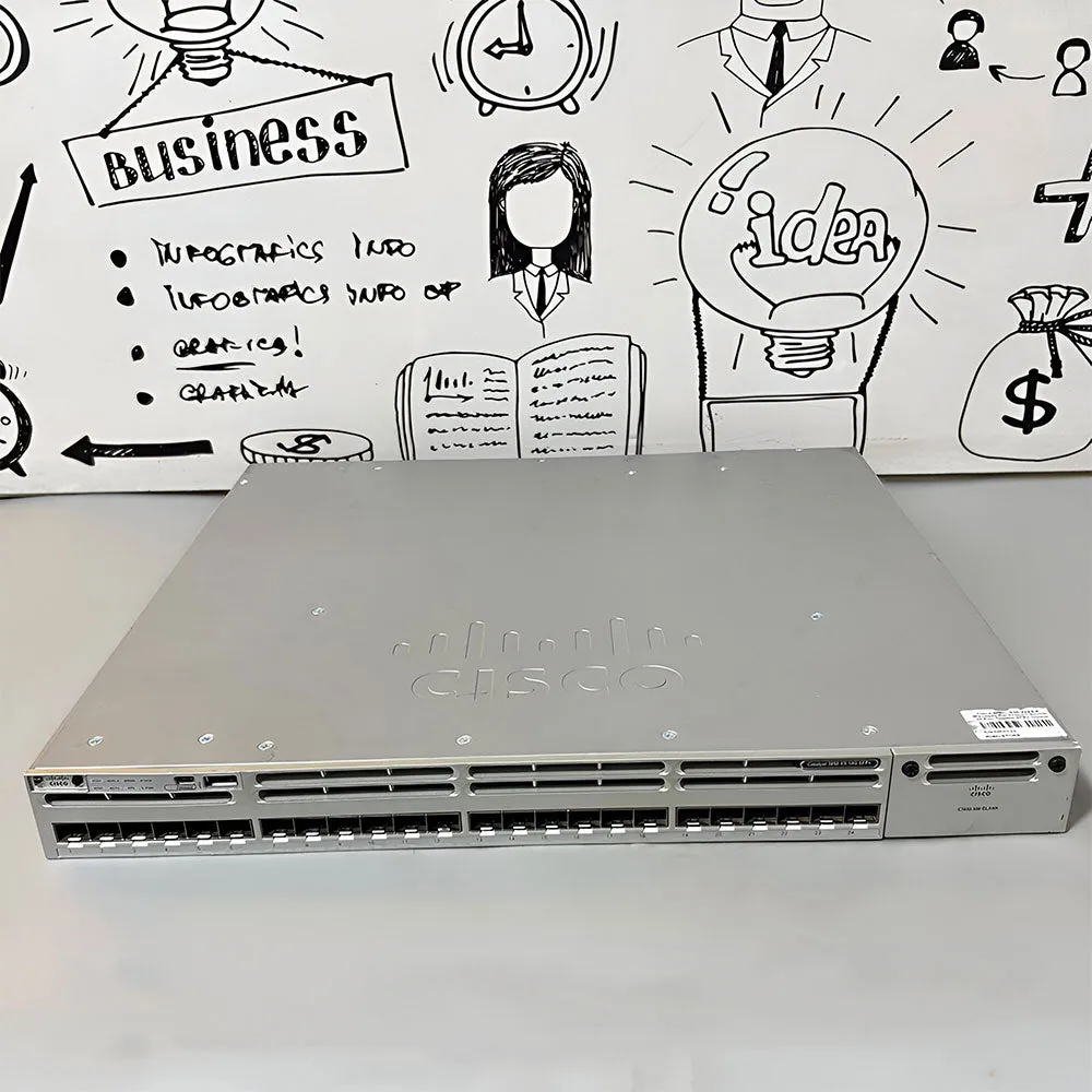 Cisco WS-C3850-24XS-E Managed Rackmount Switch 24 Port Gigabit SFP  (Used)