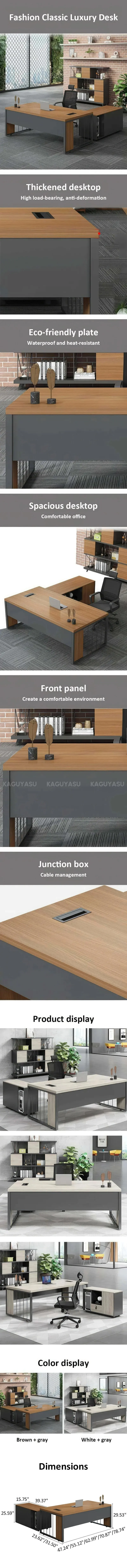 Classic Office Boss Desk Executive Furniture Side Cabinet Meets Various Office Desk LBZ-1042