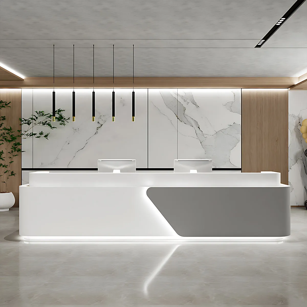 Company Front Desk Beauty Salon Bar Simple Lacquer Reception Desk