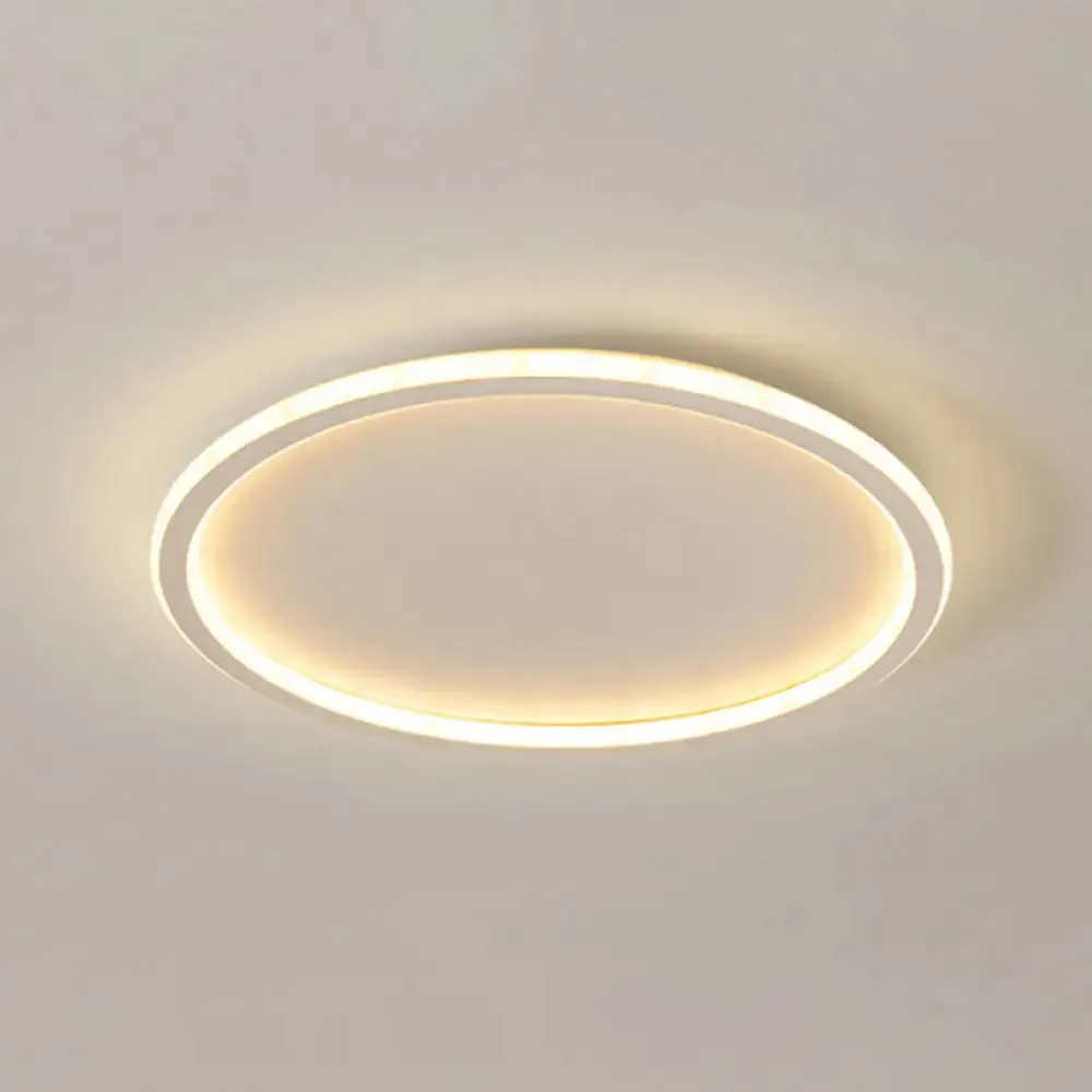 Contemporary Aluminum Flushmount Lights - Stylish Ceiling Fixture for Living Room