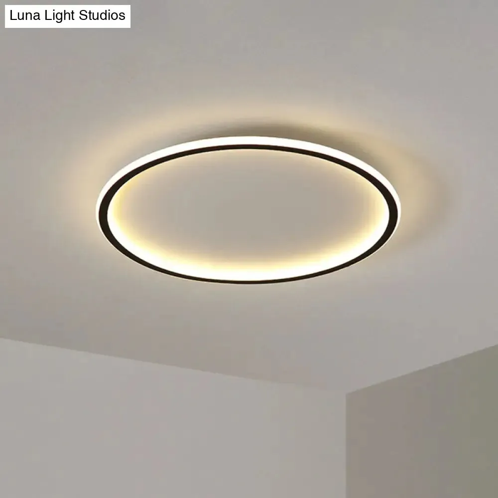 Contemporary Aluminum Flushmount Lights - Stylish Ceiling Fixture for Living Room