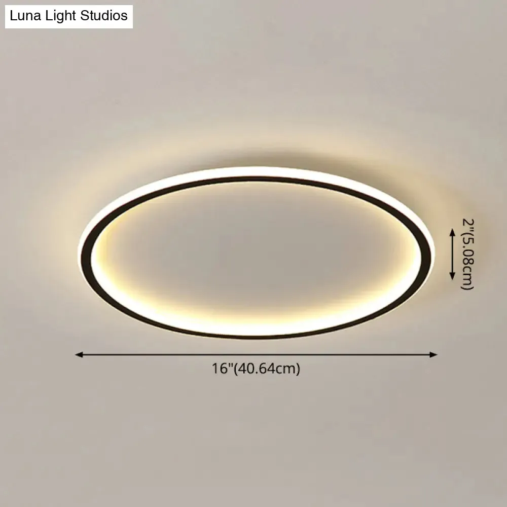 Contemporary Aluminum Flushmount Lights - Stylish Ceiling Fixture for Living Room