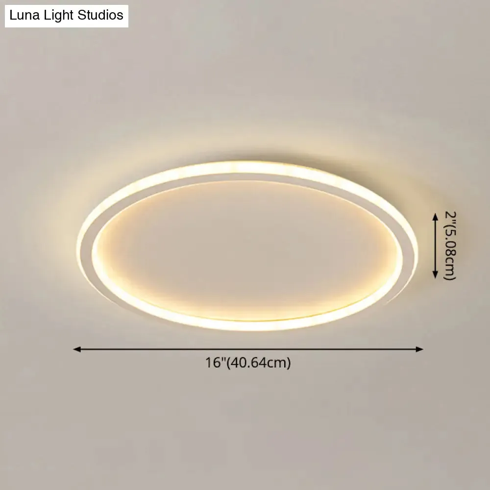 Contemporary Aluminum Flushmount Lights - Stylish Ceiling Fixture for Living Room
