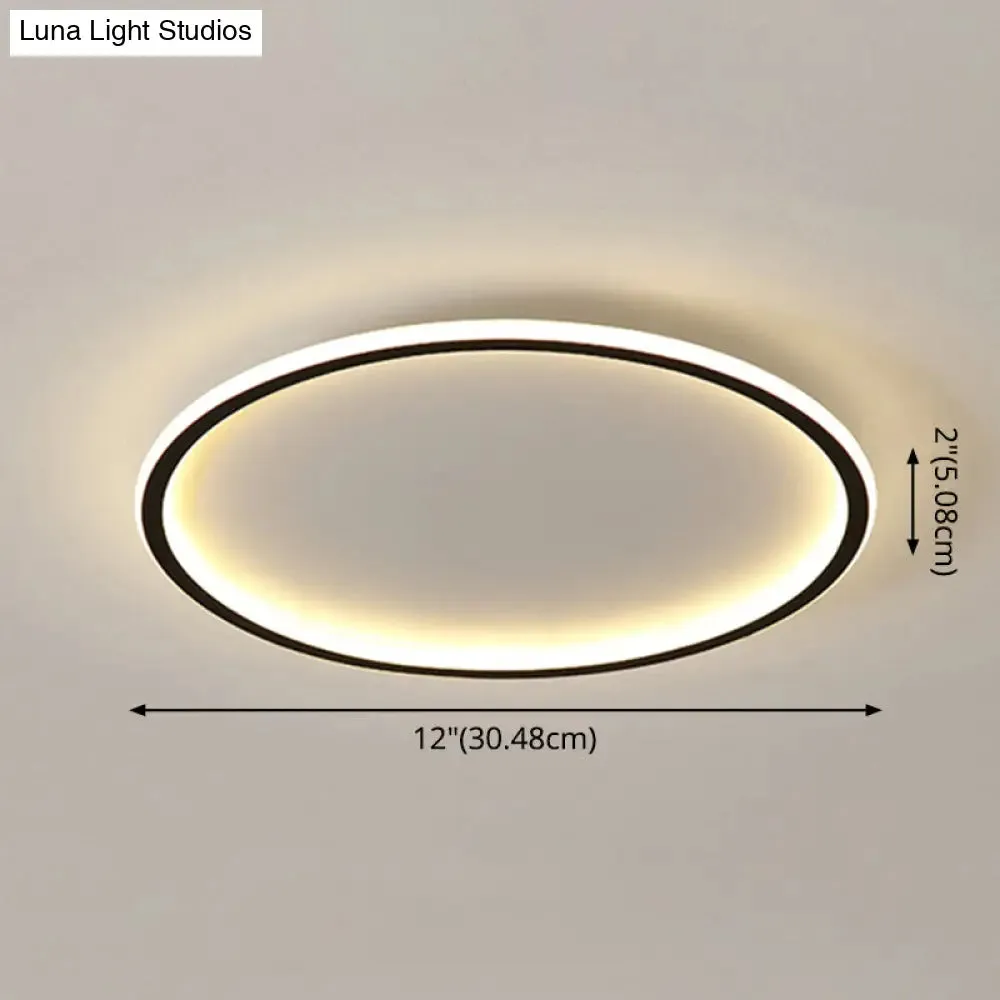 Contemporary Aluminum Flushmount Lights - Stylish Ceiling Fixture for Living Room