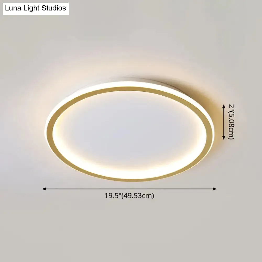 Contemporary Aluminum Flushmount Lights - Stylish Ceiling Fixture for Living Room