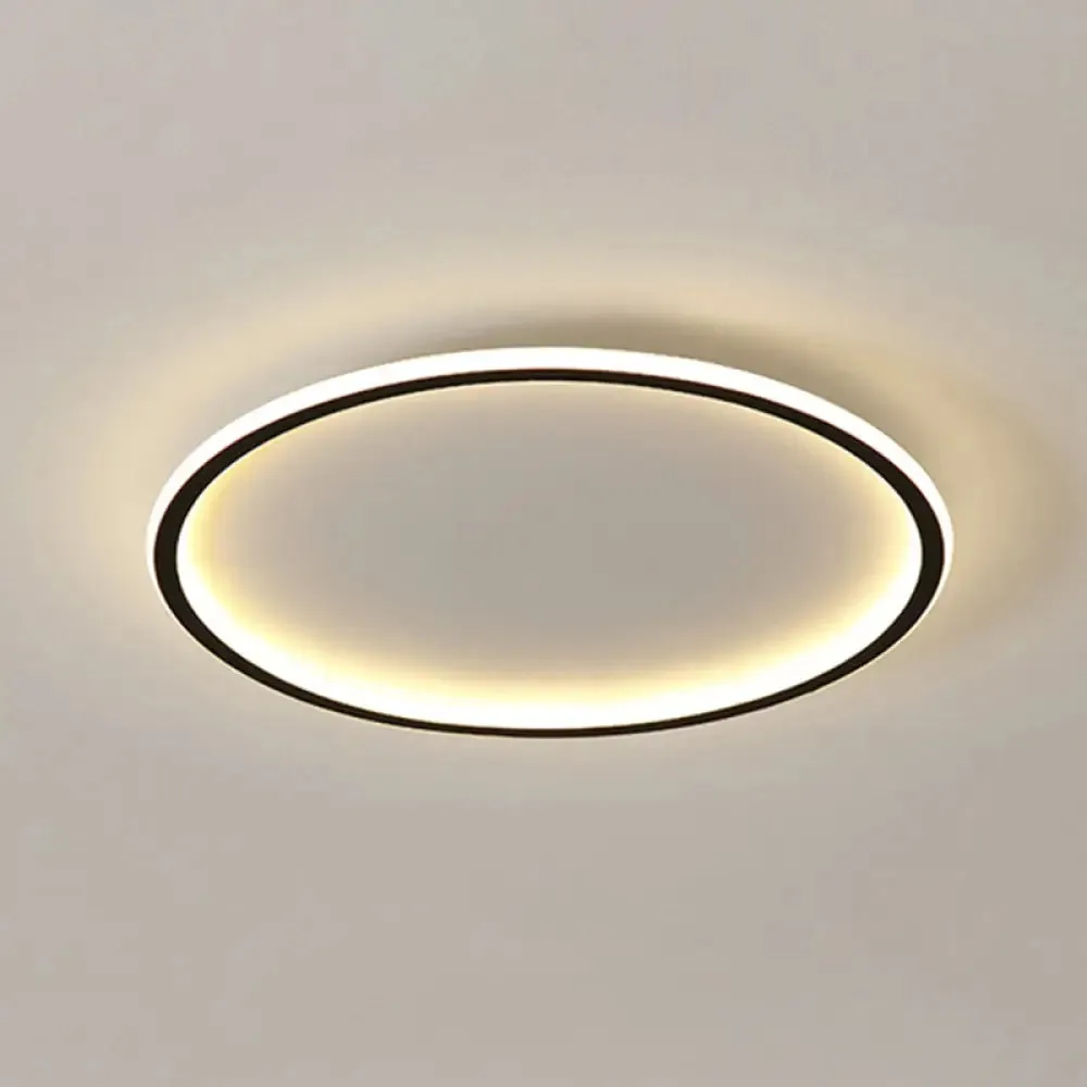 Contemporary Aluminum Flushmount Lights - Stylish Ceiling Fixture for Living Room