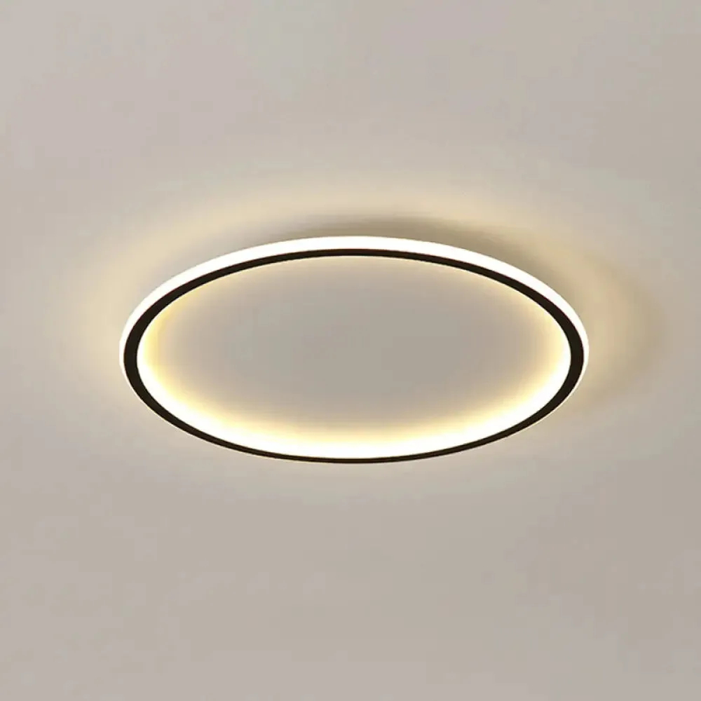 Contemporary Aluminum Flushmount Lights - Stylish Ceiling Fixture for Living Room