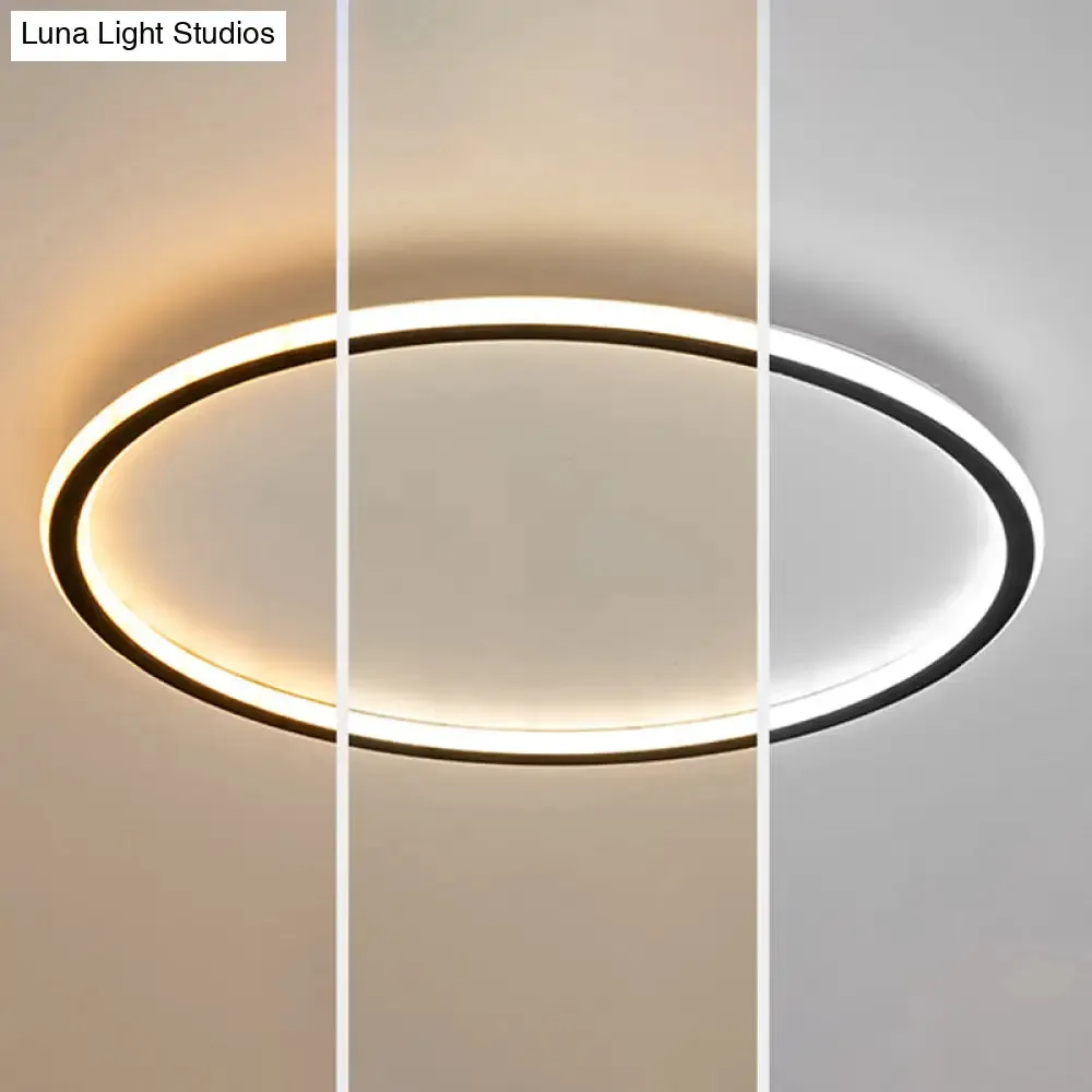 Contemporary Aluminum Flushmount Lights - Stylish Ceiling Fixture for Living Room