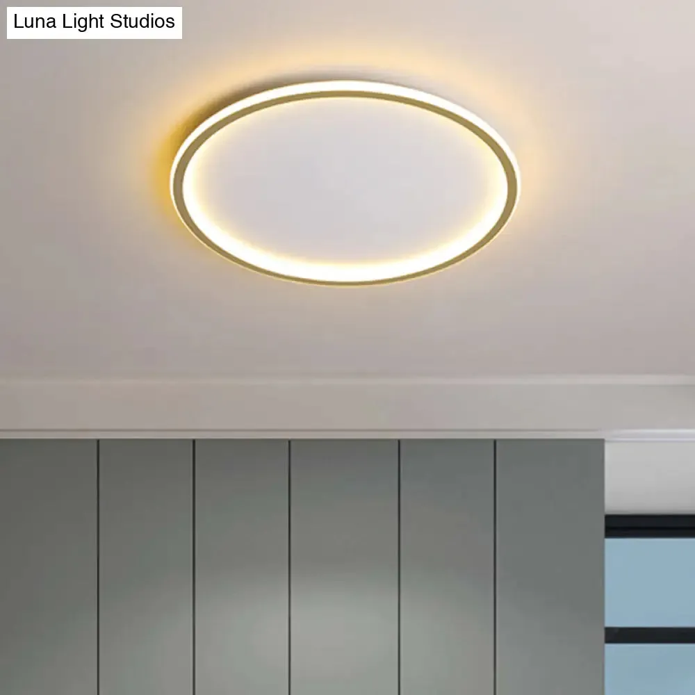 Contemporary Aluminum Flushmount Lights - Stylish Ceiling Fixture for Living Room