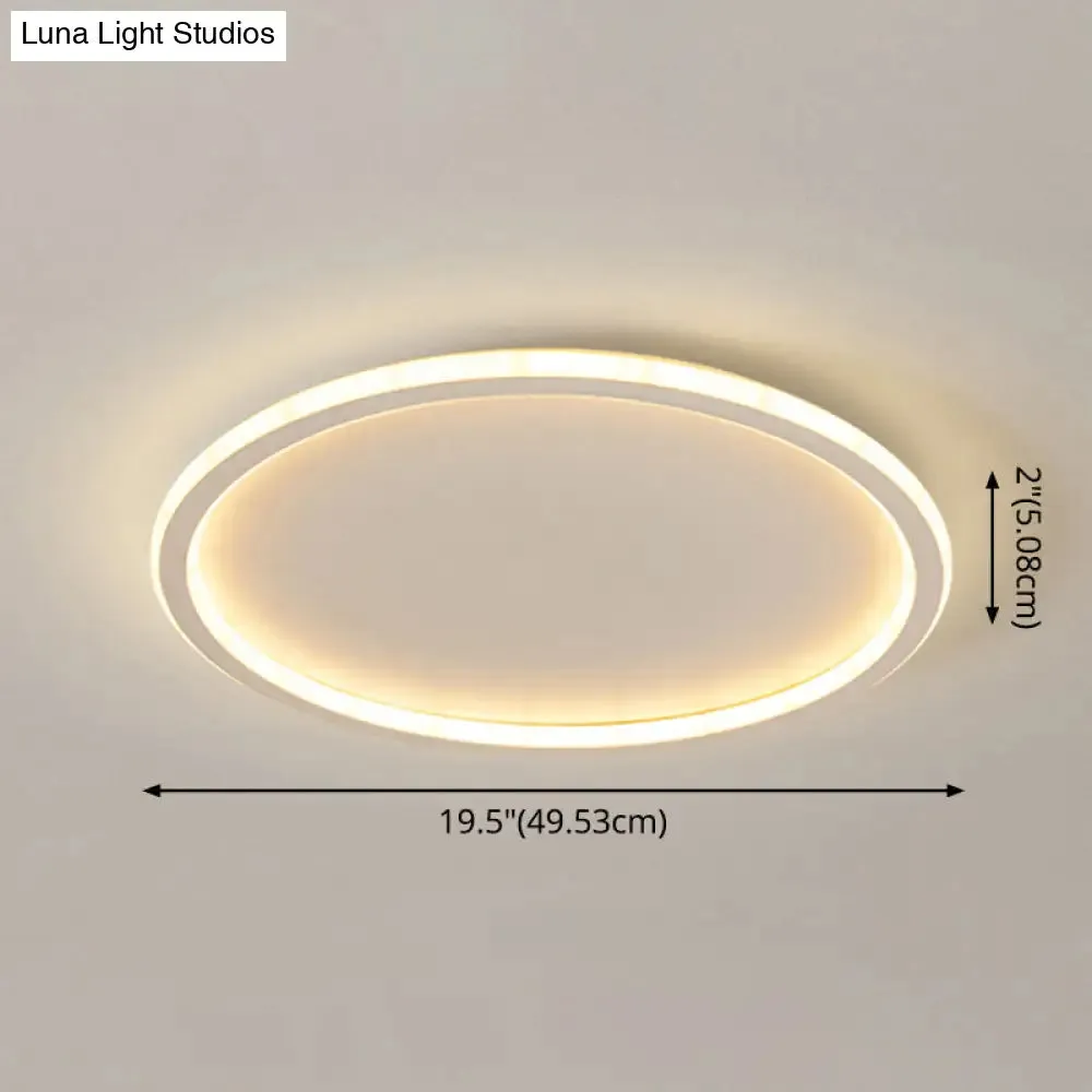Contemporary Aluminum Flushmount Lights - Stylish Ceiling Fixture for Living Room