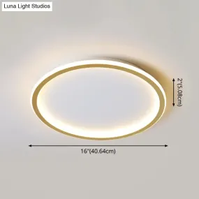 Contemporary Aluminum Flushmount Lights - Stylish Ceiling Fixture for Living Room
