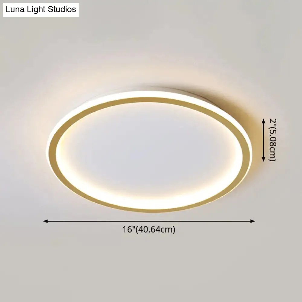 Contemporary Aluminum Flushmount Lights - Stylish Ceiling Fixture for Living Room