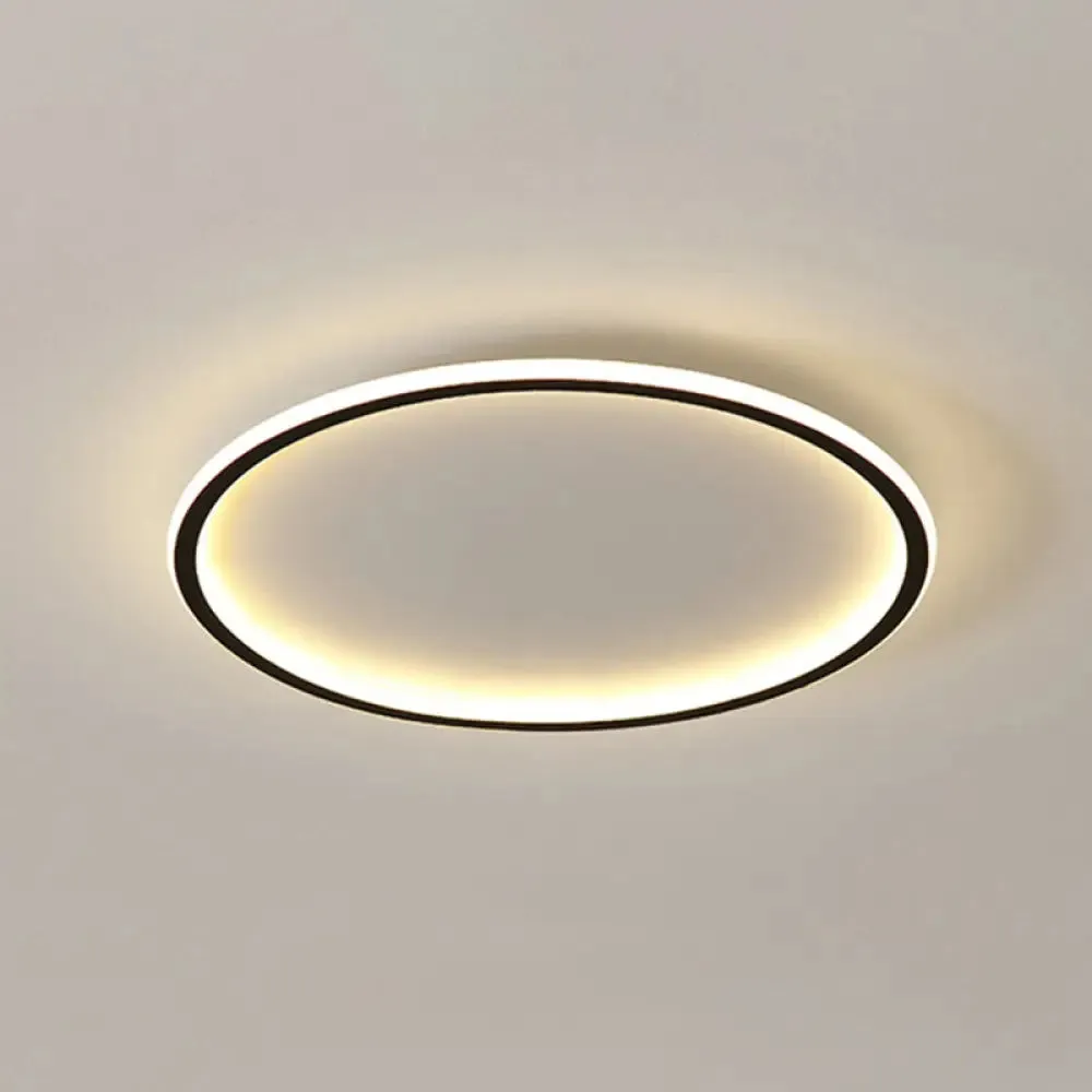 Contemporary Aluminum Flushmount Lights - Stylish Ceiling Fixture for Living Room