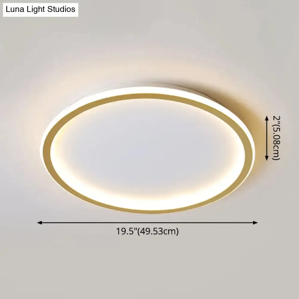 Contemporary Aluminum Flushmount Lights - Stylish Ceiling Fixture for Living Room
