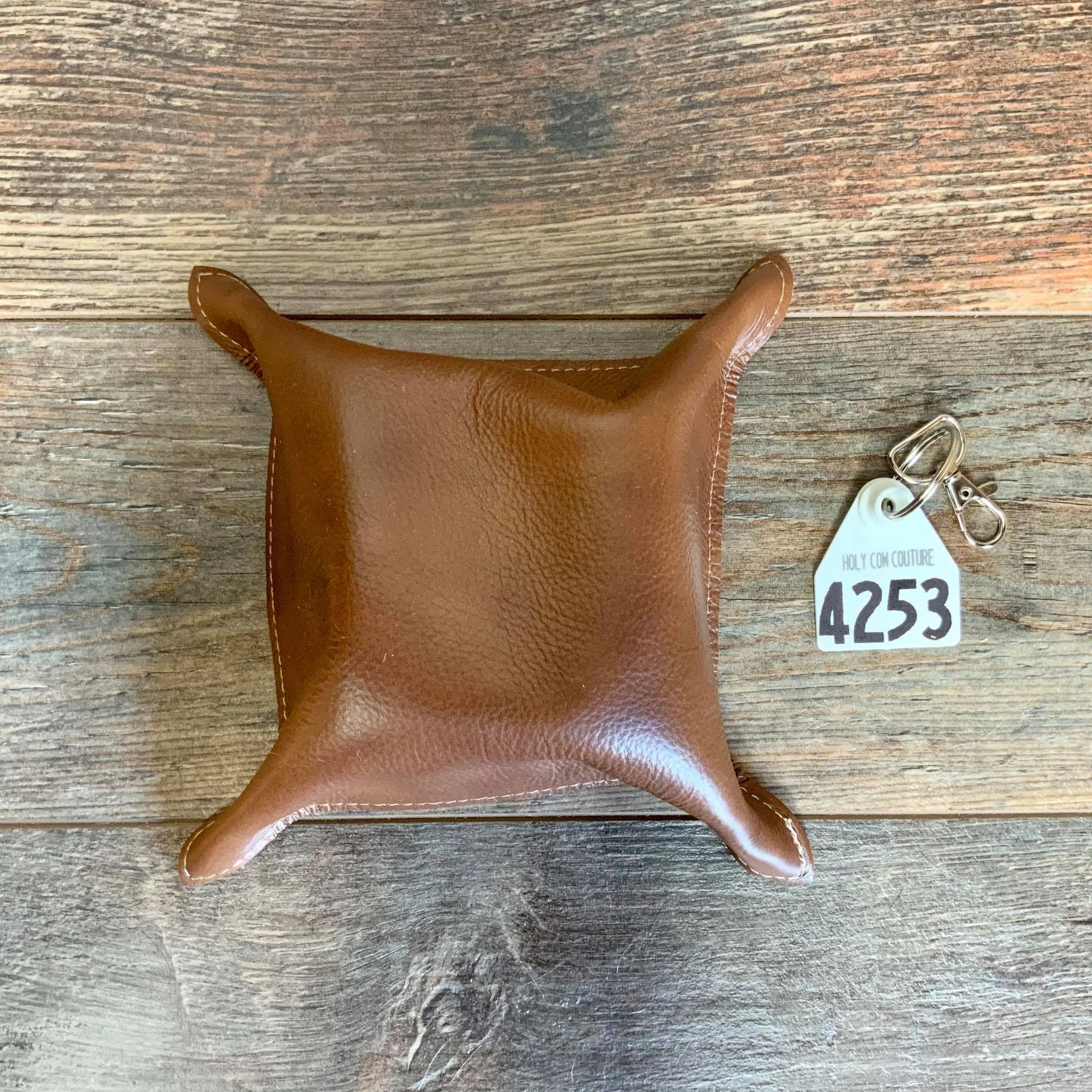 Cowhide Snap Tray - #4253