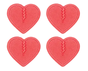 Crab Grab Mini Hearts Stomp Pads 4 Pack Red