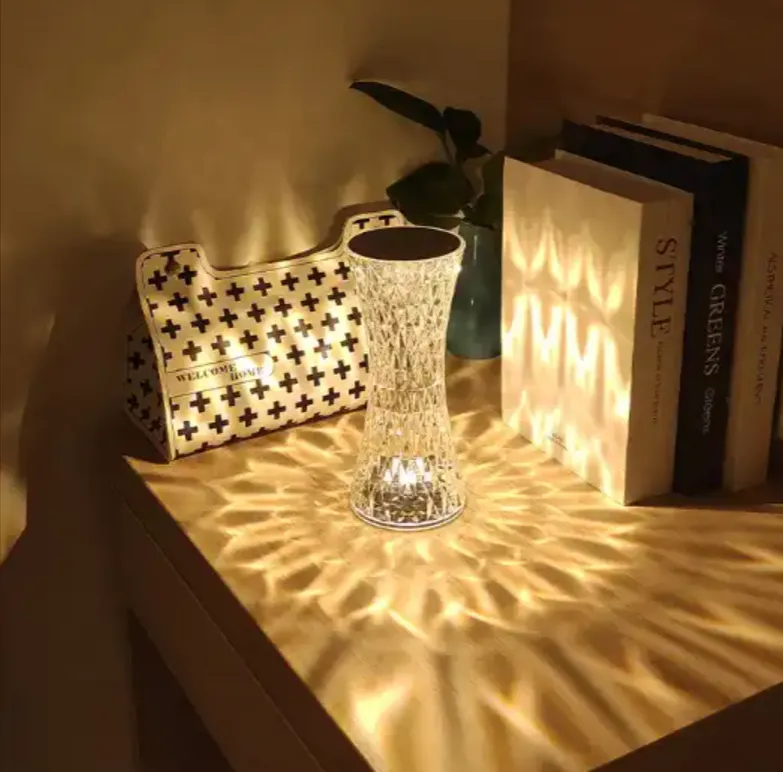 Crystal Three Modes Usb Rechargeable Touch Lamp