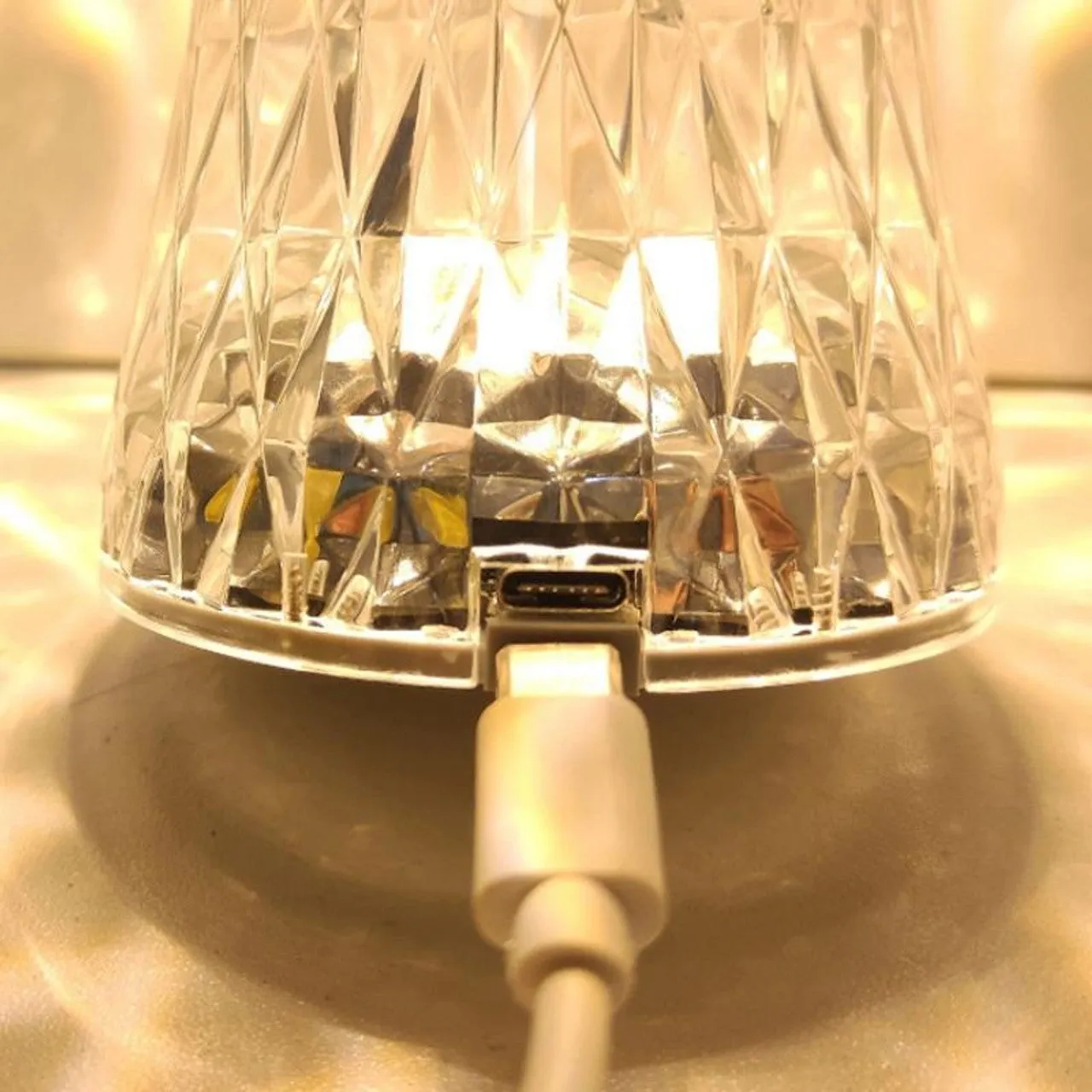 Crystal Three Modes Usb Rechargeable Touch Lamp