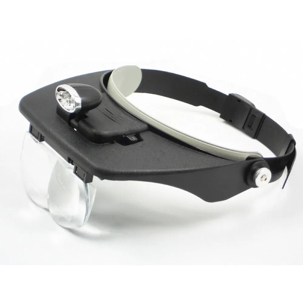 Delta 62003 Deluxe Head Magnifier Visor with LEDs & Interchangeable Lenses