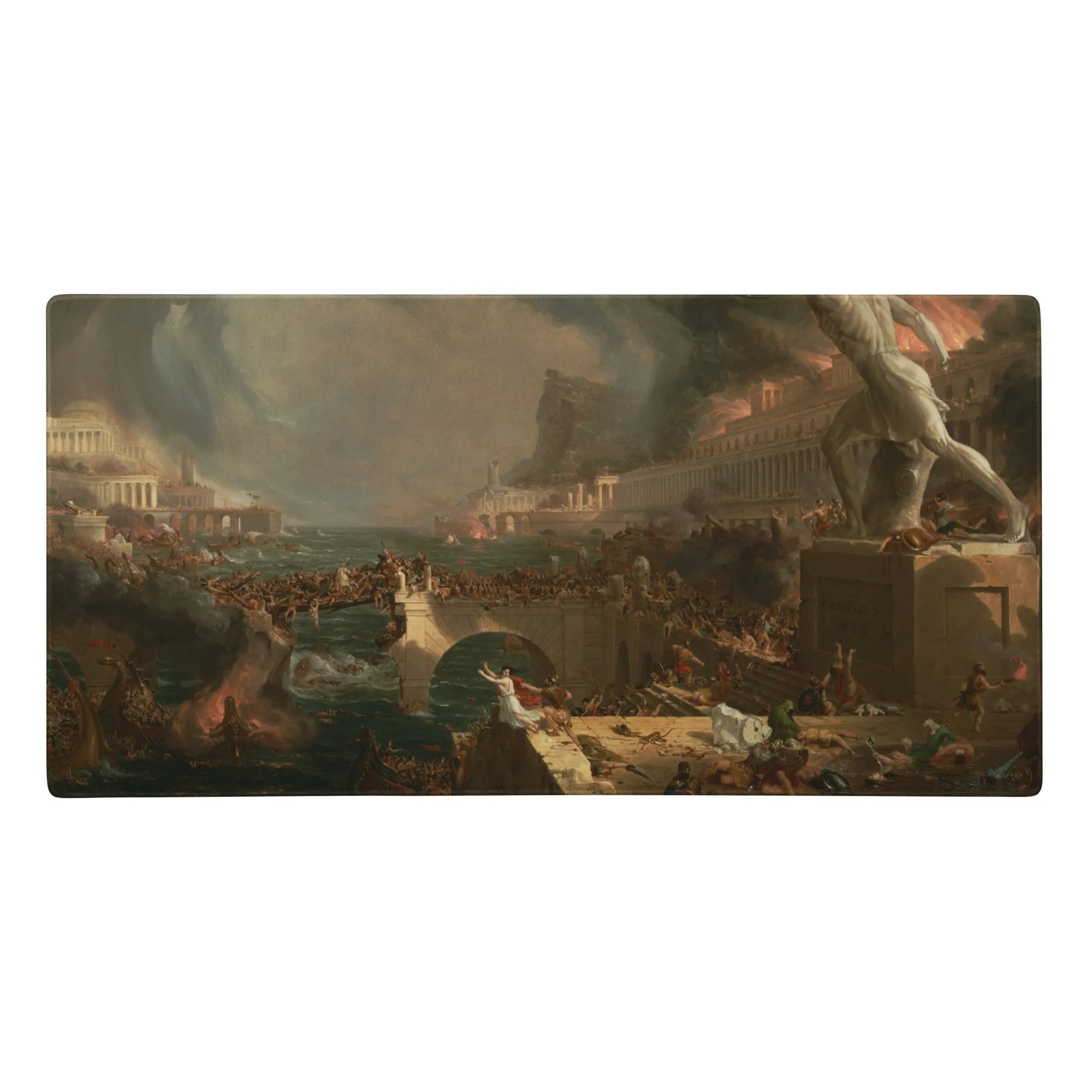 Destruction Thomas Cole The Course of Empire Desk Mat