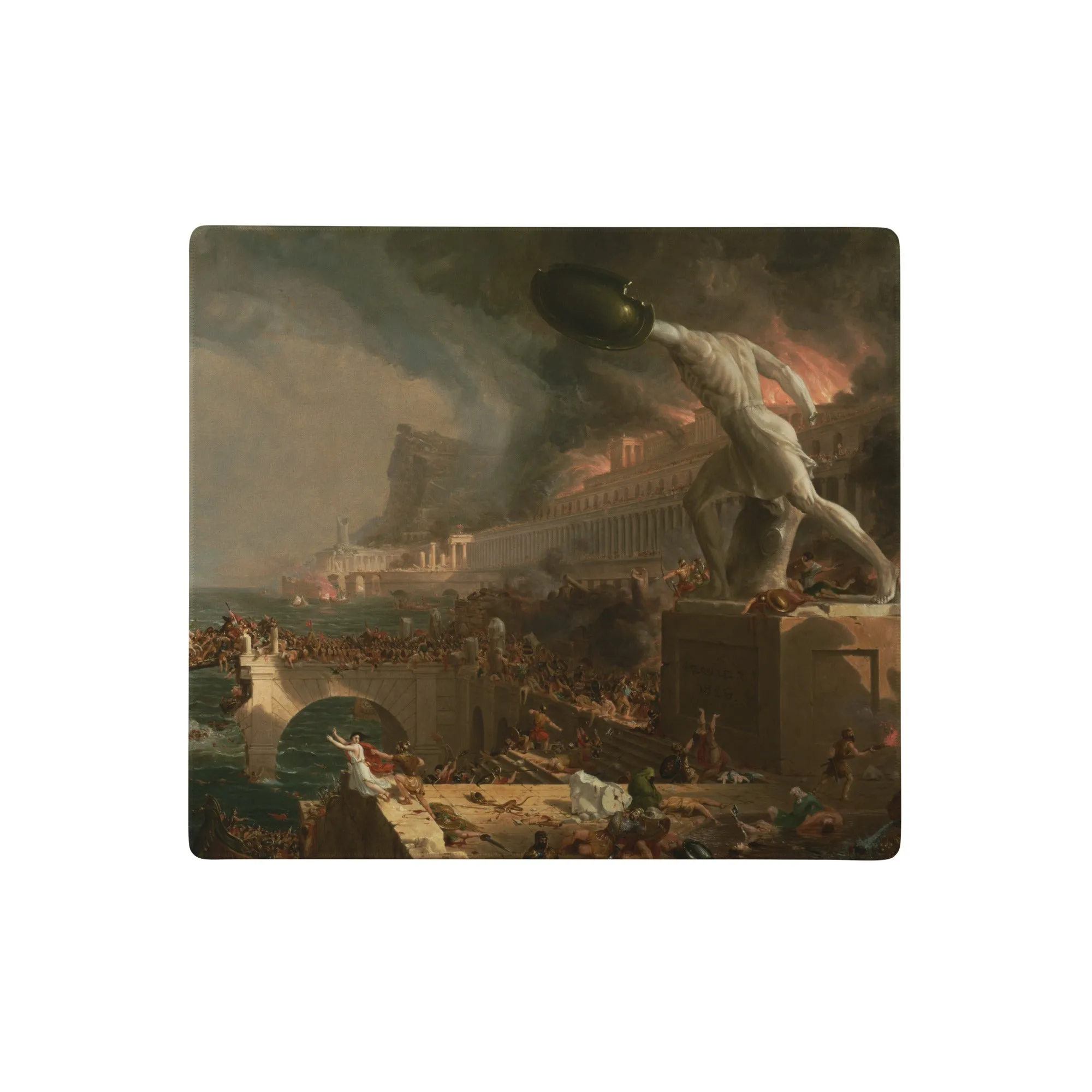 Destruction Thomas Cole The Course of Empire Desk Mat