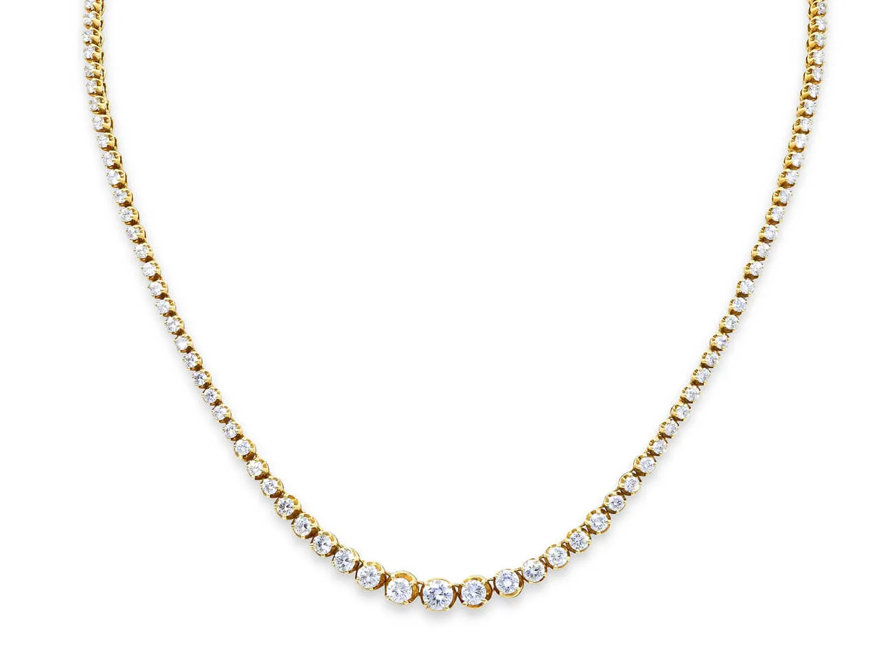Diamond Rivière Necklace in 18K Gold