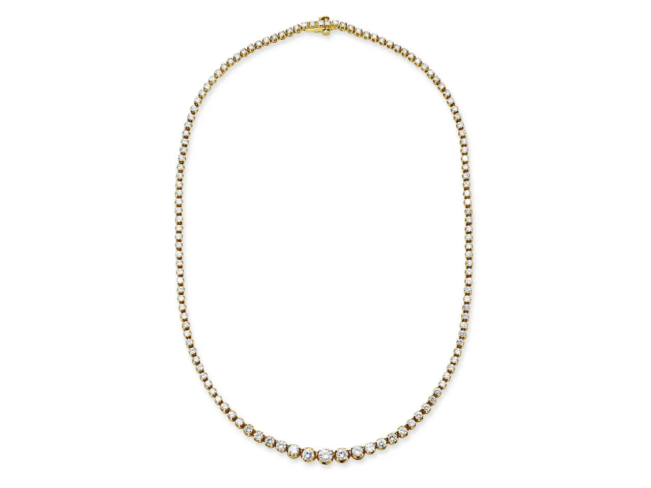 Diamond Rivière Necklace in 18K Gold