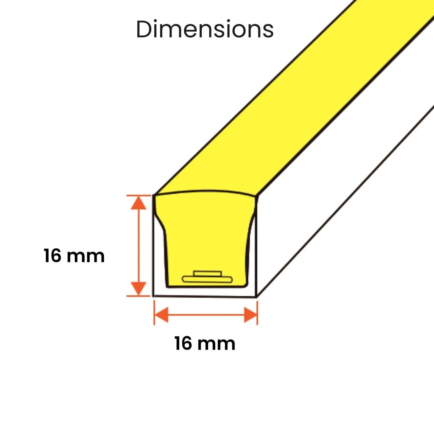 Digital Pixel RGB Neon Flex 24V Addressable 16x16mm IP65 Waterproof WS2811