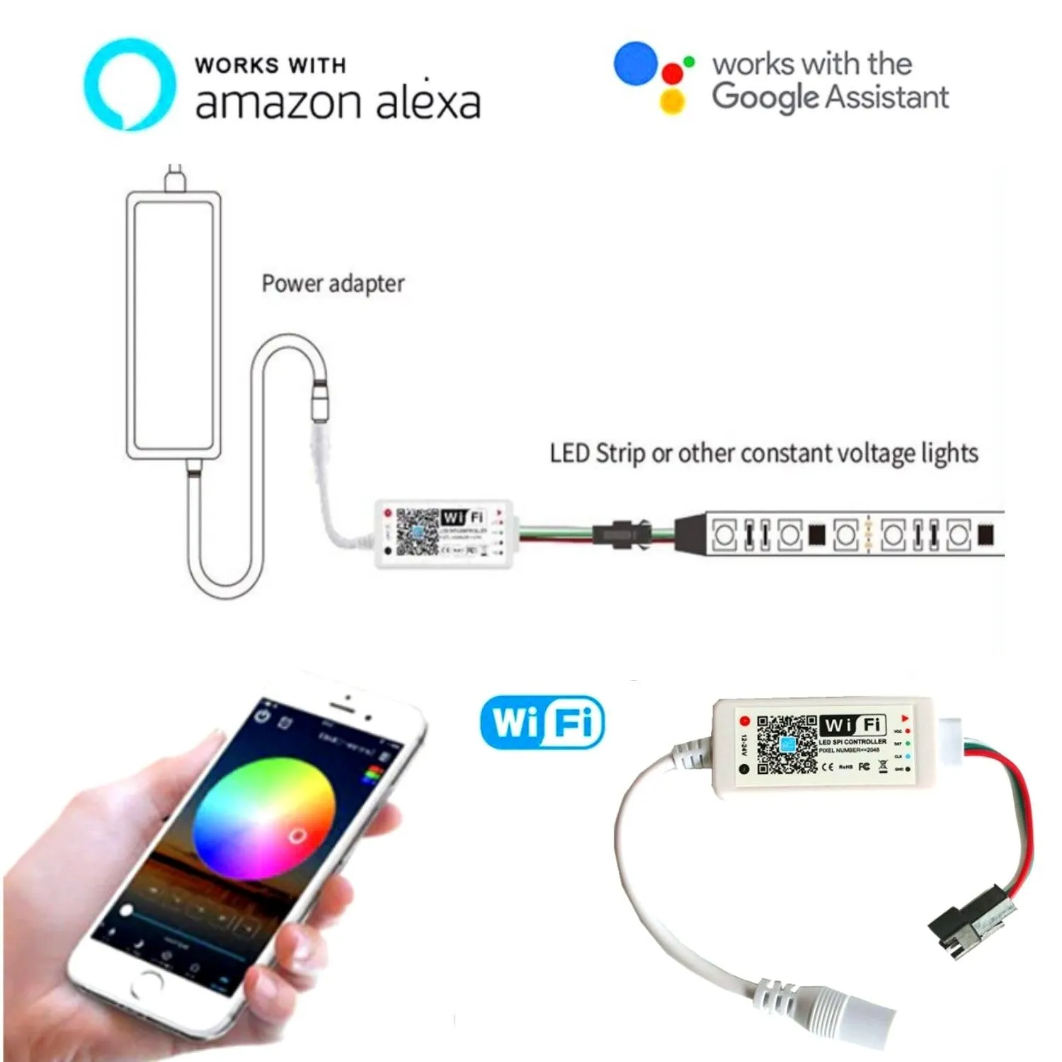 Digital Pixel RGB Neon Flex 24V Addressable 16x16mm IP65 Waterproof WS2811