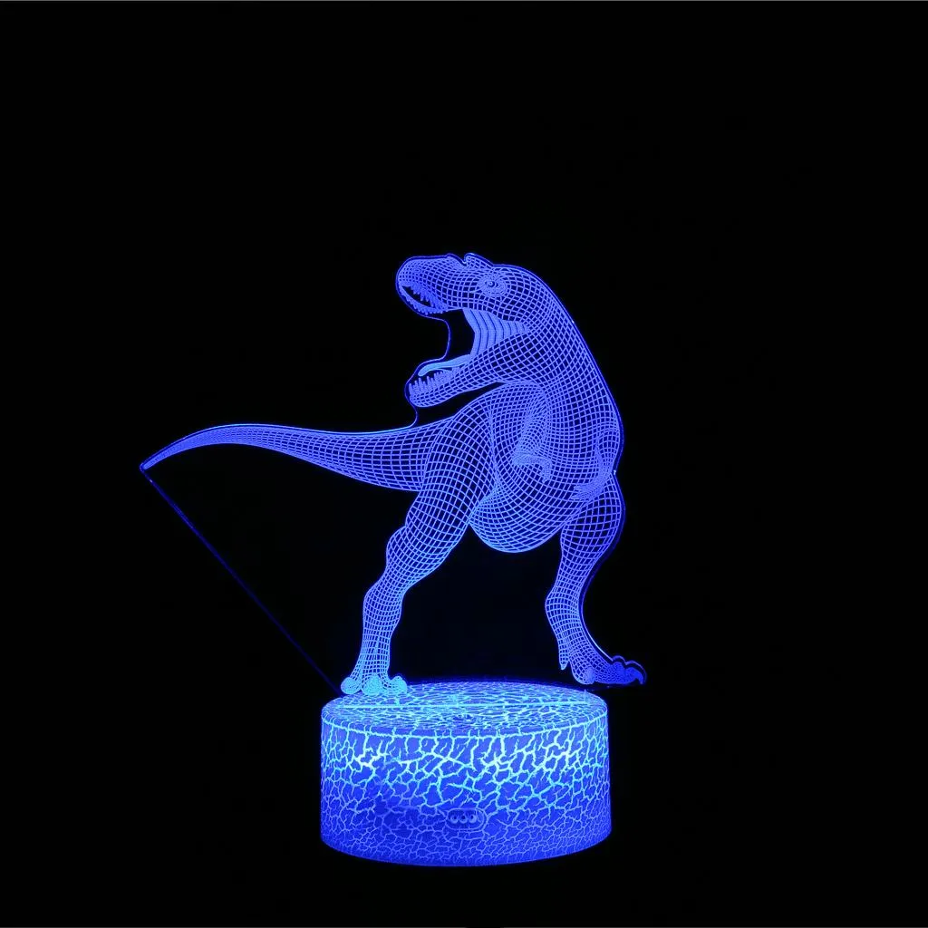 Dinosaur LED 3D Illuminated Lamp Optical Desk Night Light With 7 Color Changing