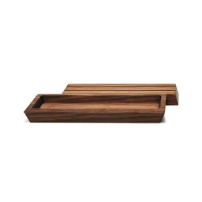 e m Holzprodukte Wood Desk Organizer Set, Walnut