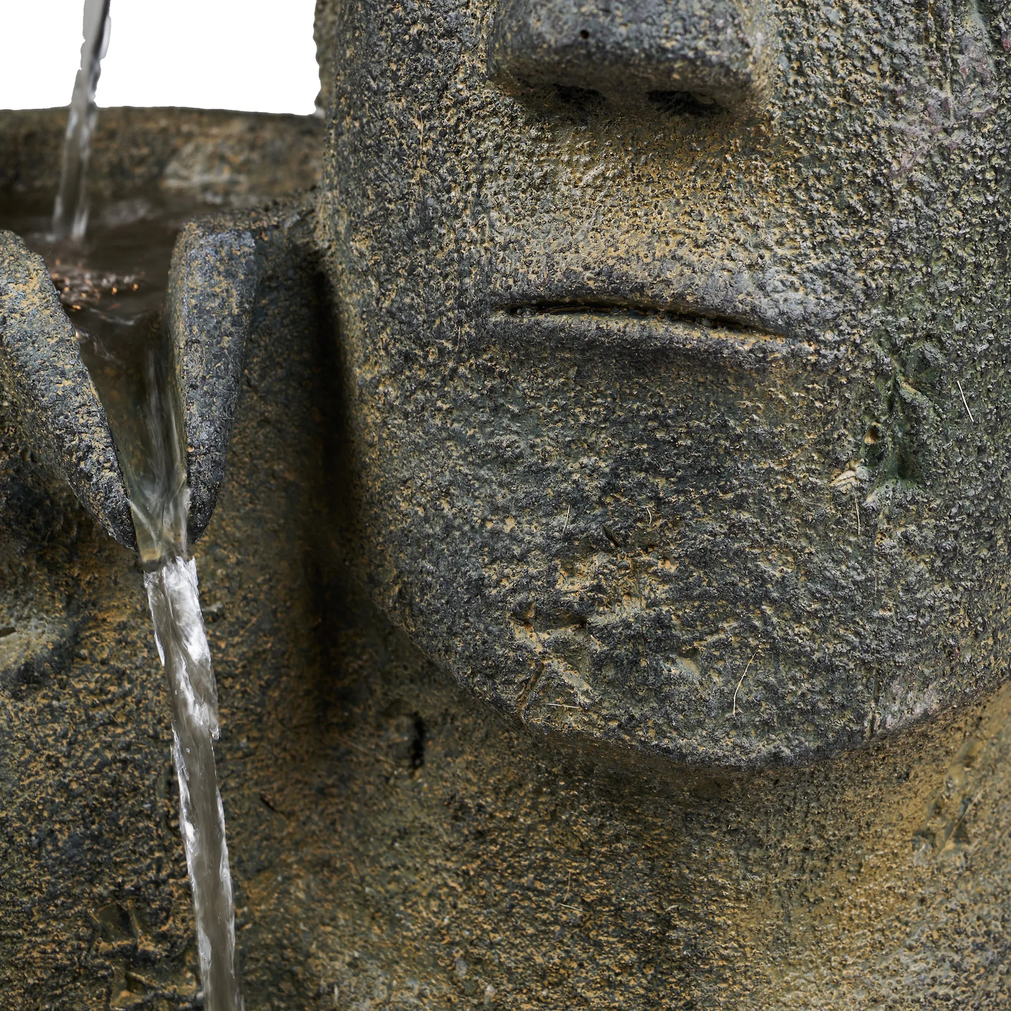 Easter Island Heads Fountain With 2 Leds