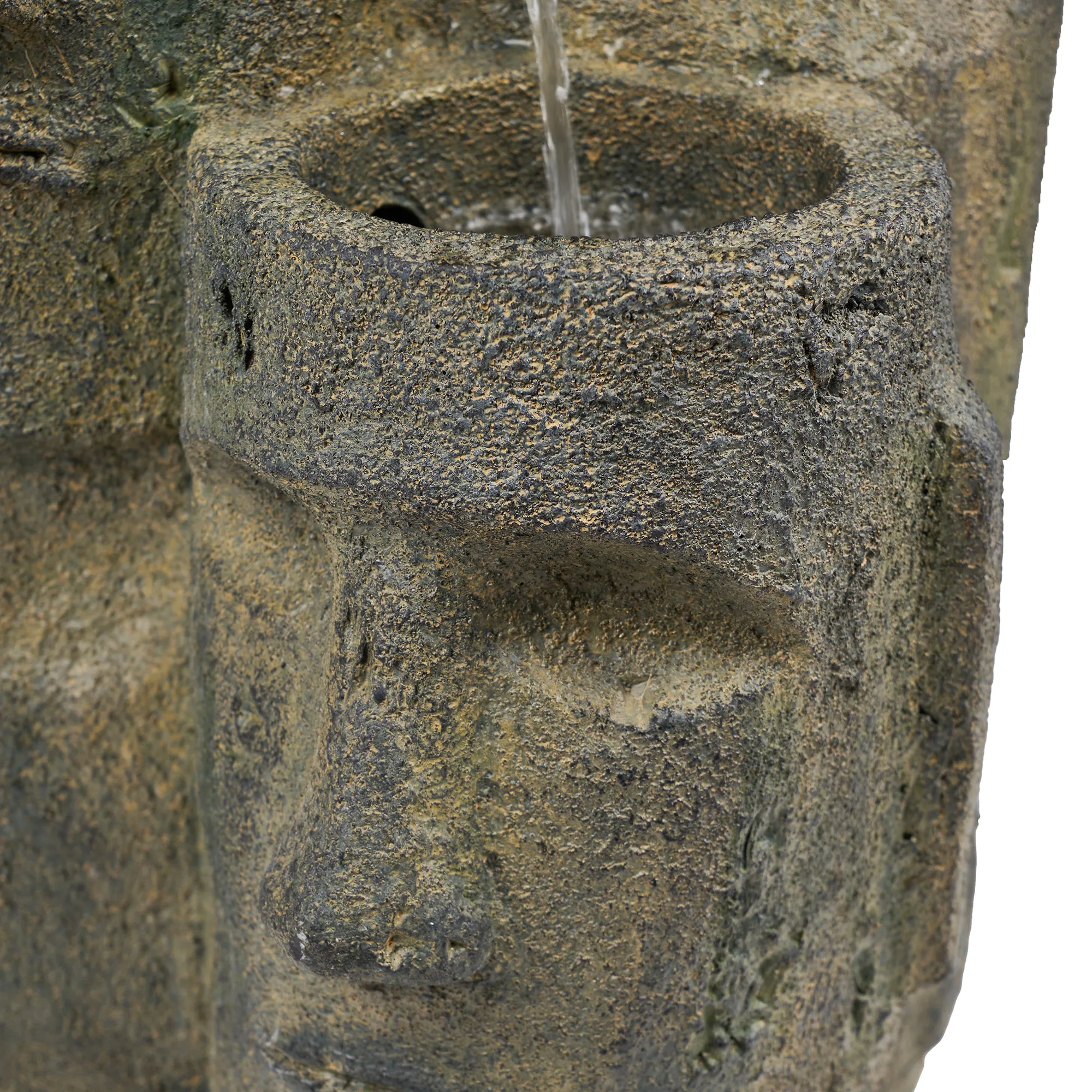 Easter Island Heads Fountain With 2 Leds