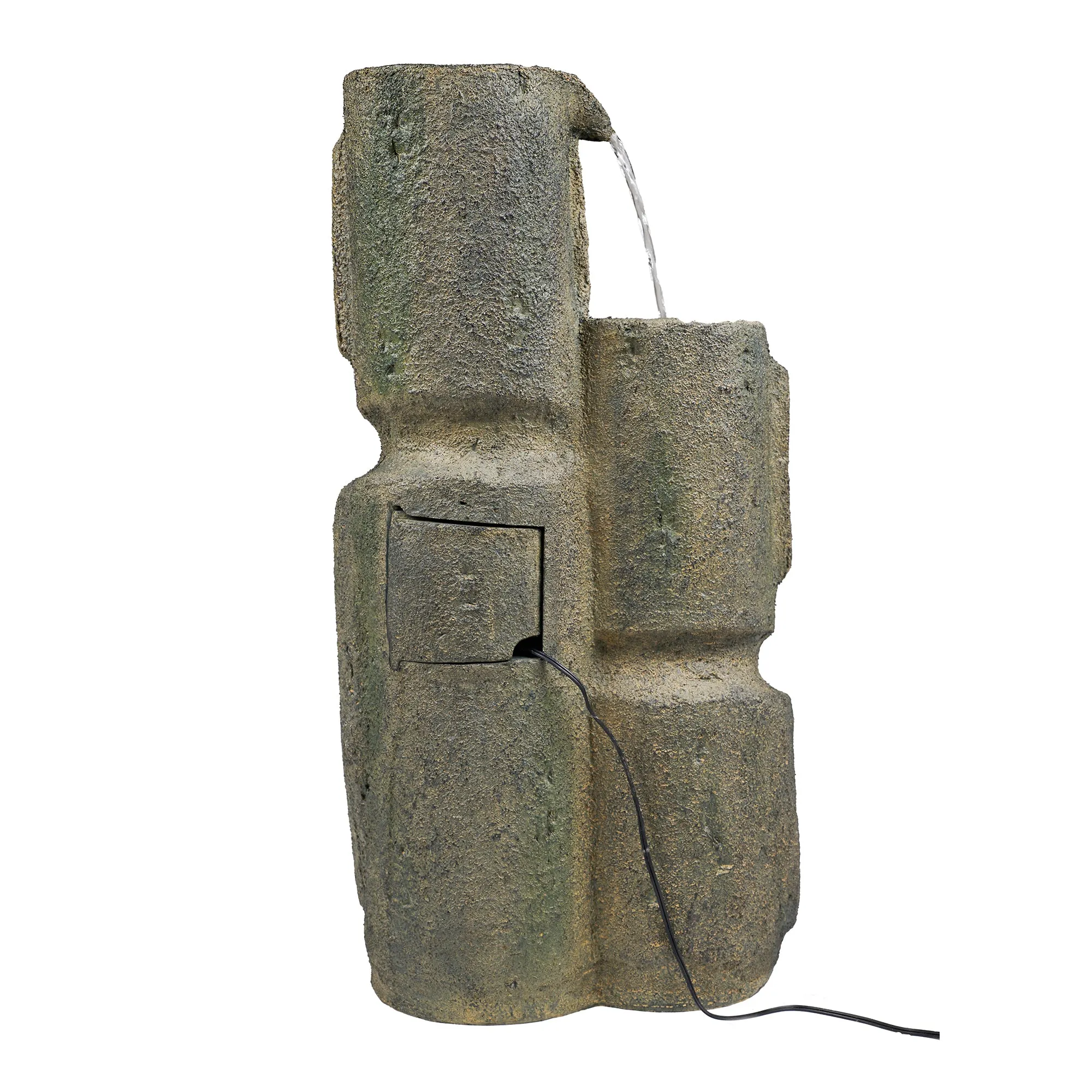 Easter Island Heads Fountain With 2 Leds