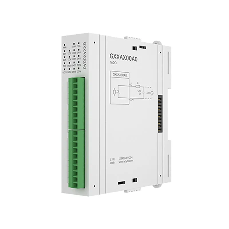 EBYTE GXXAX00A0 16DO Analog Switch Acquisition RJ45 RS485 Distributed Remote IO Expansion Module Modbus Fast Expansion PNP NPN