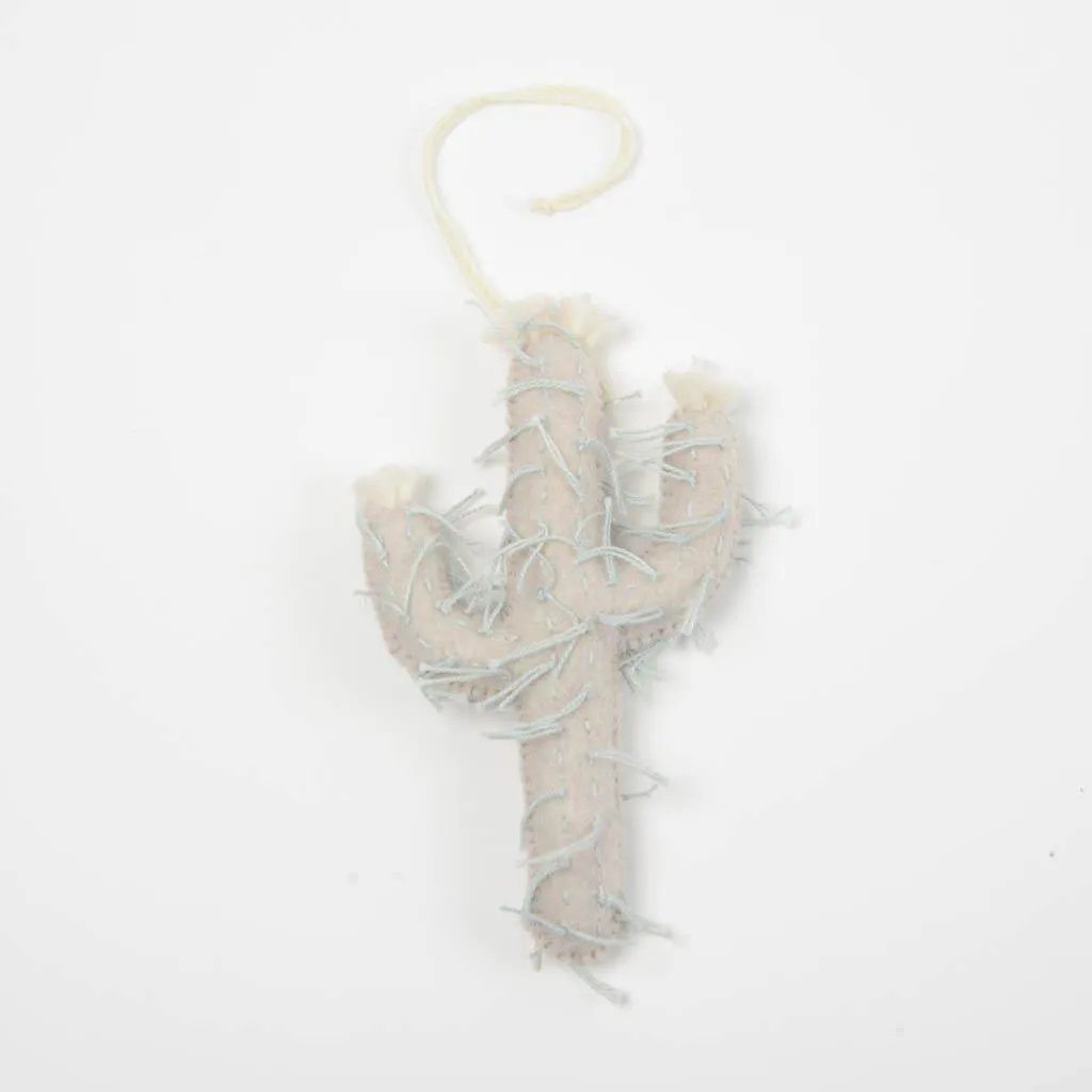 Eggshell Majestic Saguaro Cactus Ornament