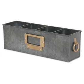 Elan Label Gadget Organiser, Desk Organizer, Cosmetic Organizer (4 Compartment, Antique Black)
