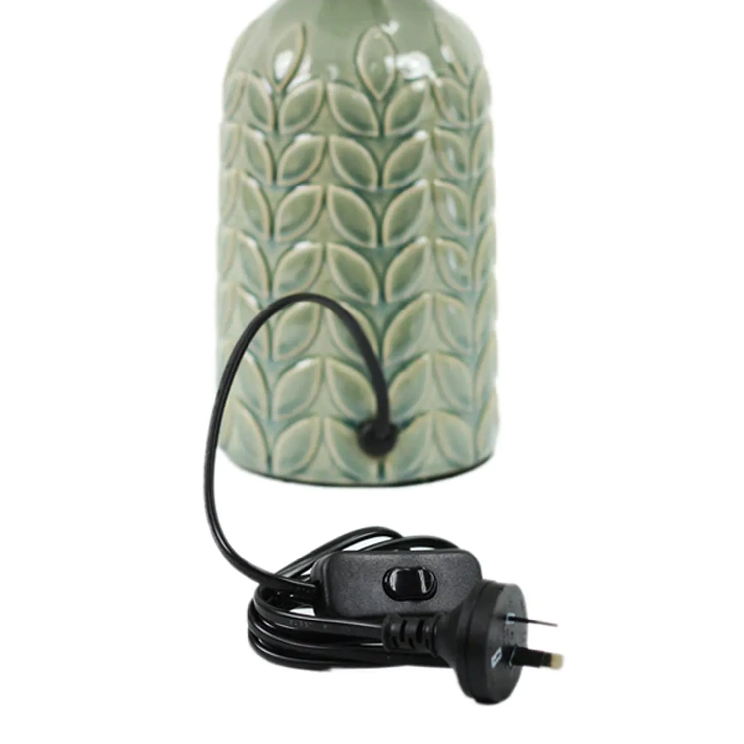 Ellie Vibrant Ceramic Table Lamp - Blue, Green or Yellow Base, White Linen Shade, 420mm High, PL0193