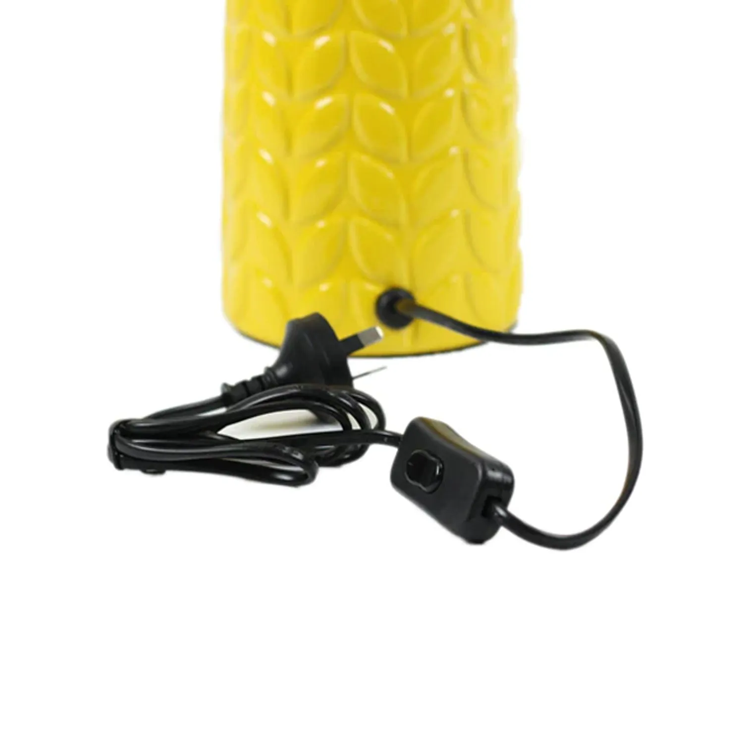 Ellie Vibrant Ceramic Table Lamp - Blue, Green or Yellow Base, White Linen Shade, 420mm High, PL0193