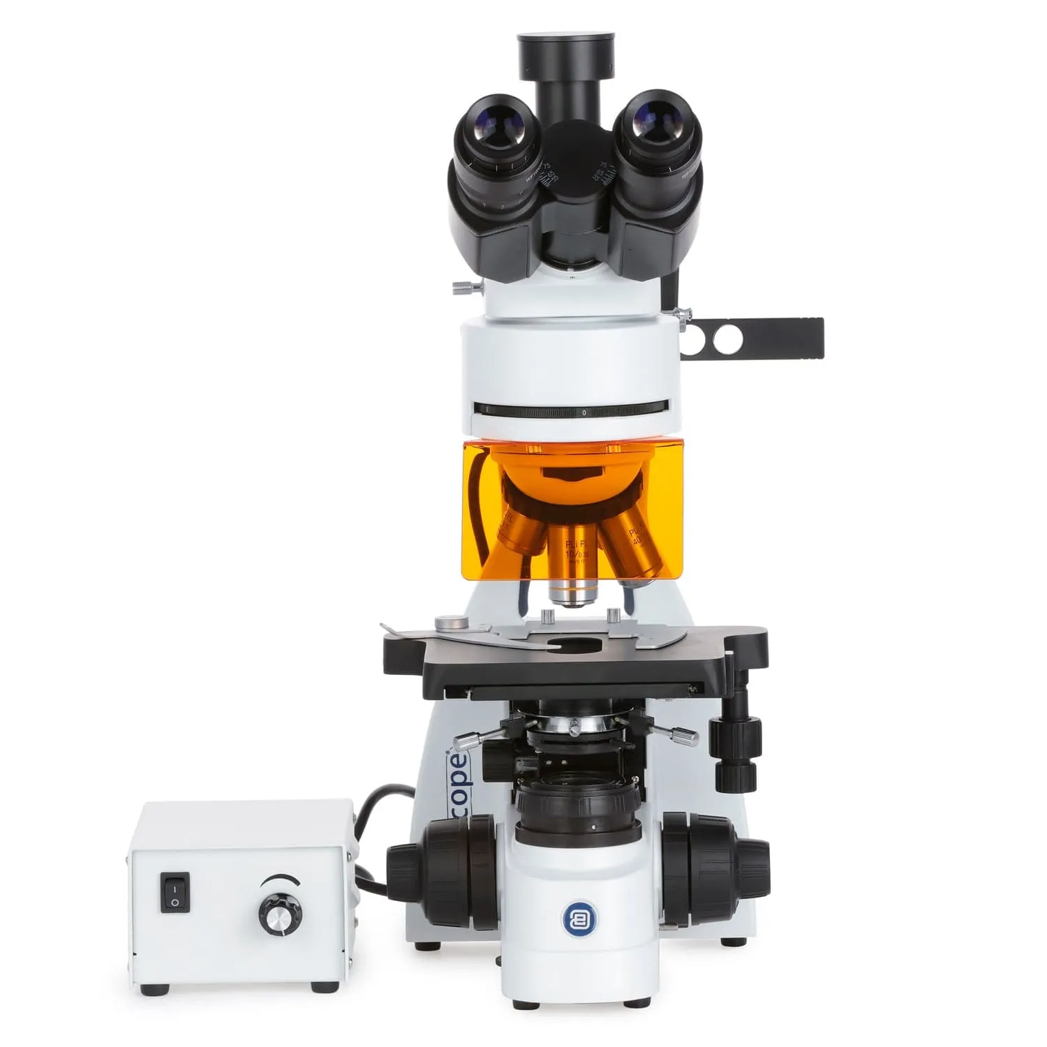 Euromex bScope Series Trinocular Compound Microscope 40X-1000X Magnification with Epi-Fluorescence (Blue, Green, Violet, and Ultra-violet)