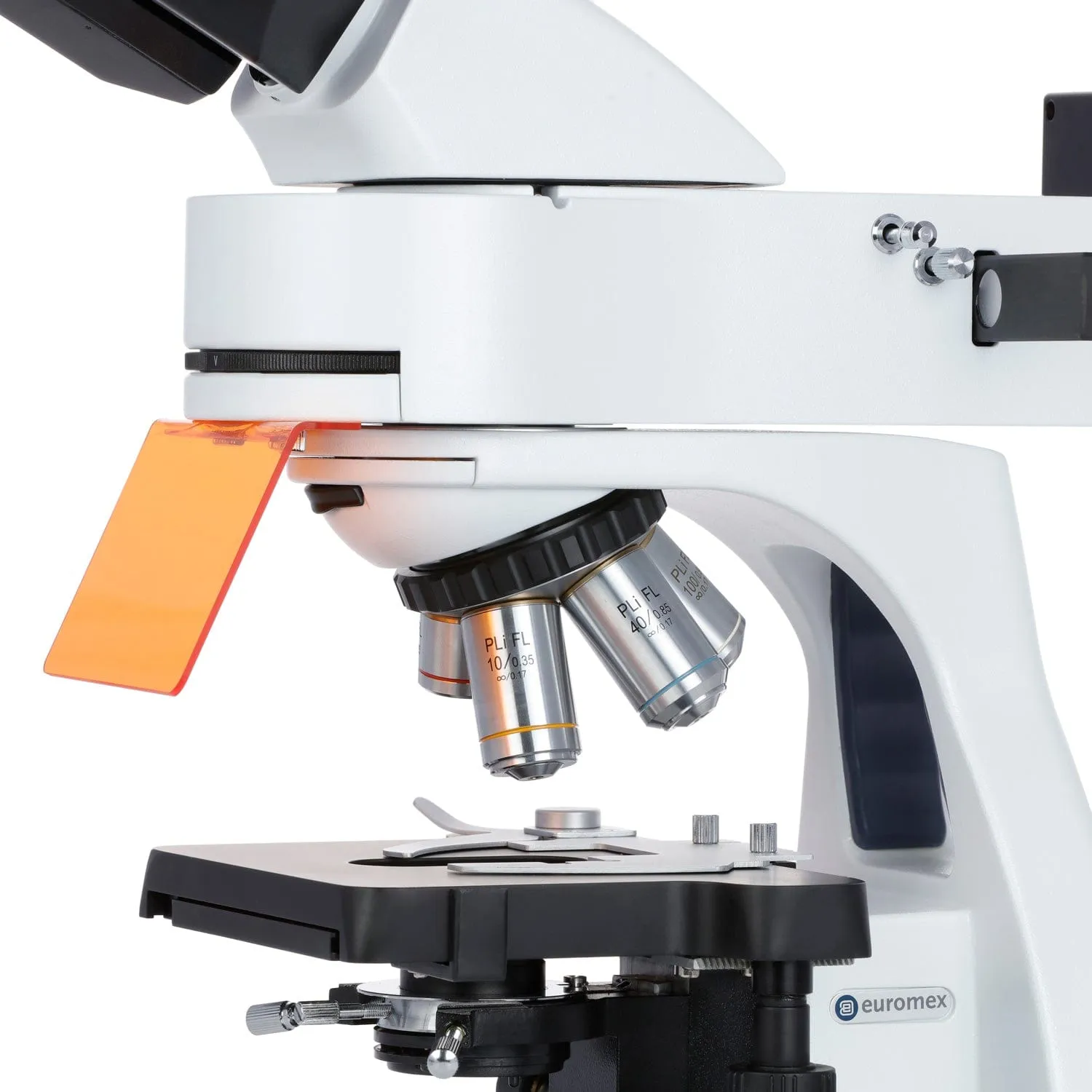 Euromex bScope Series Trinocular Compound Microscope 40X-1000X Magnification with Epi-Fluorescence (Blue, Green, Violet, and Ultra-violet)