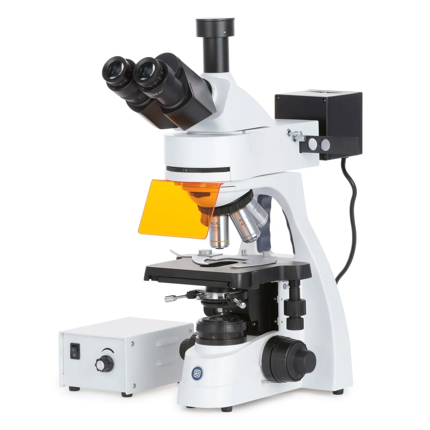 Euromex bScope Series Trinocular Compound Microscope 40X-1000X Magnification with Epi-Fluorescence (Blue, Green, Violet, and Ultra-violet)