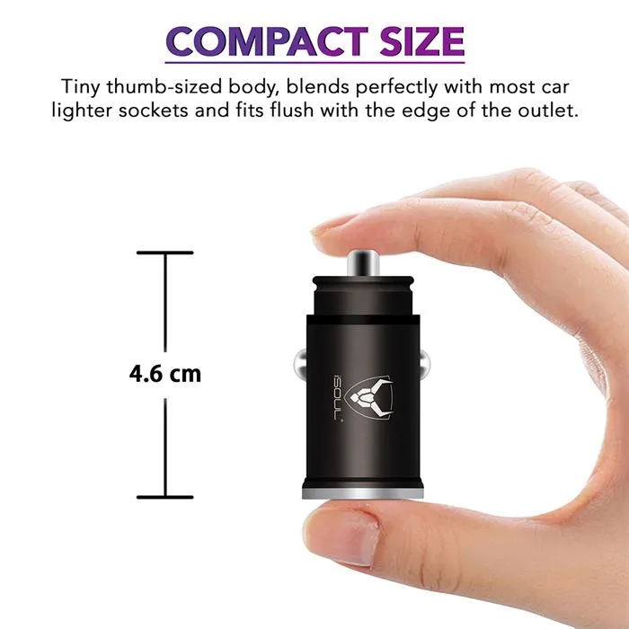 Fast Charging Dual Port USB Car Charger with QUALCOMM 3.0 Chip