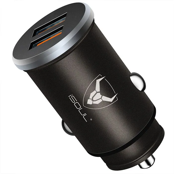 Fast Charging Dual Port USB Car Charger with QUALCOMM 3.0 Chip