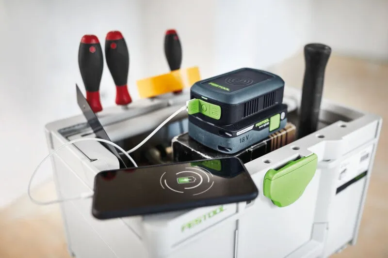 Festool 577155 18V Wireless Phone Charger and USB Port Adapter, PHC 18