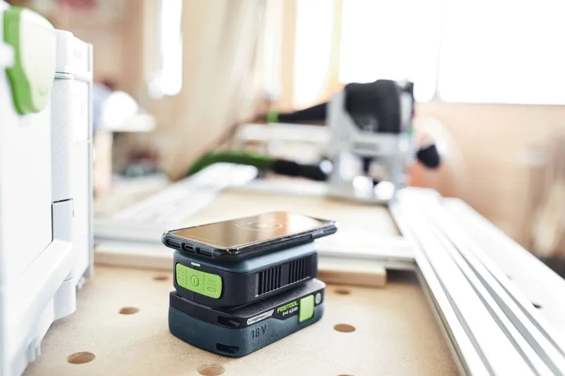 Festool 577155 18V Wireless Phone Charger and USB Port Adapter, PHC 18
